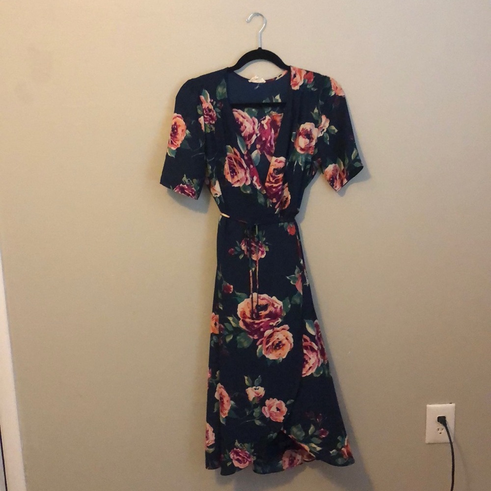 Boutique floral wrap dress